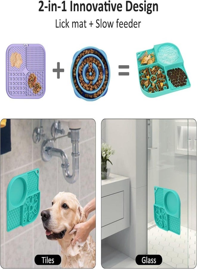 KPS Silicone Pet Food Tray | with Water Bowl & Lick Pad & Licking Mat | Feeding Tray with Suction Cup | for Home/Outdoor/Garden | Pet Feeding/Watering Care Supplies (Pack of 1,Multicolor) - Image 4